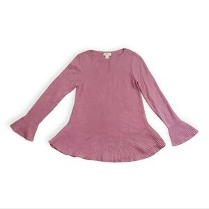 Style & Co. Mauve Long Sleeve Flared Top